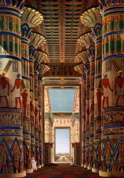 Framed Print : Hall of Columns, Karnak, Egypt, 1908-1909 Framed Print : Hall of Columns, Karnak, Egypt, 1908-1909