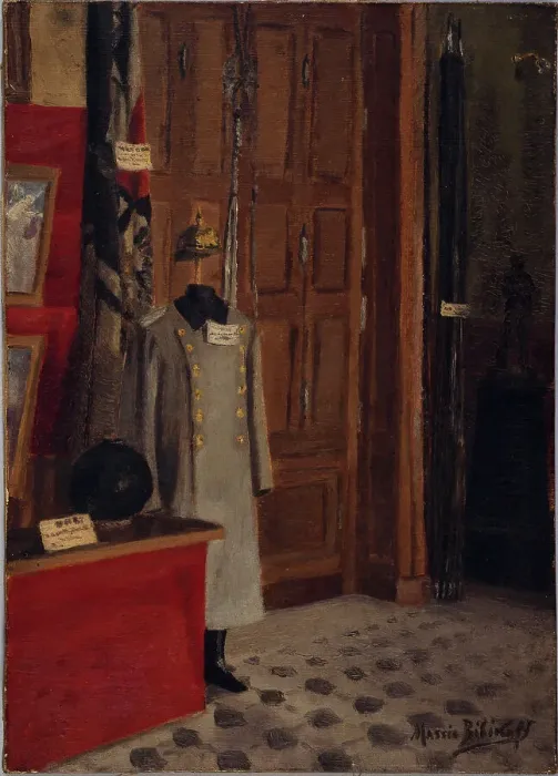 Framed Print : Hall of the costume museum at the Invalides (German uniform), c1916. Creator: Massia Bibikoff Framed Print : Hall of the costume museum at the Invalides (German uniform), c1916. Creator: Massia Bibikoff