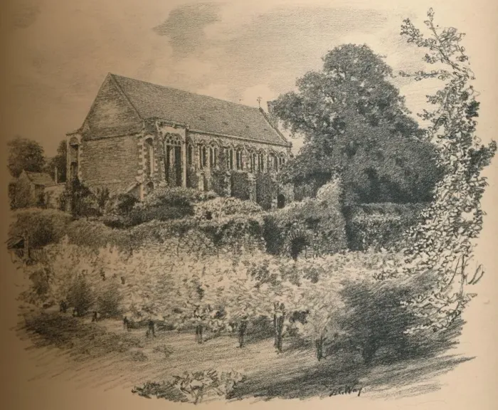 Framed Print : The Hall, Eltham Palace, 1902. Artist: Thomas Robert Way Framed Print : The Hall, Eltham Palace, 1902. Artist: Thomas Robert Way