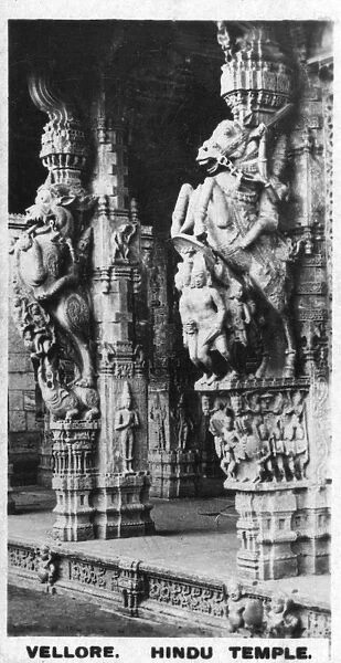 The front hall of a Hindu temple, Vellore, India, c1925