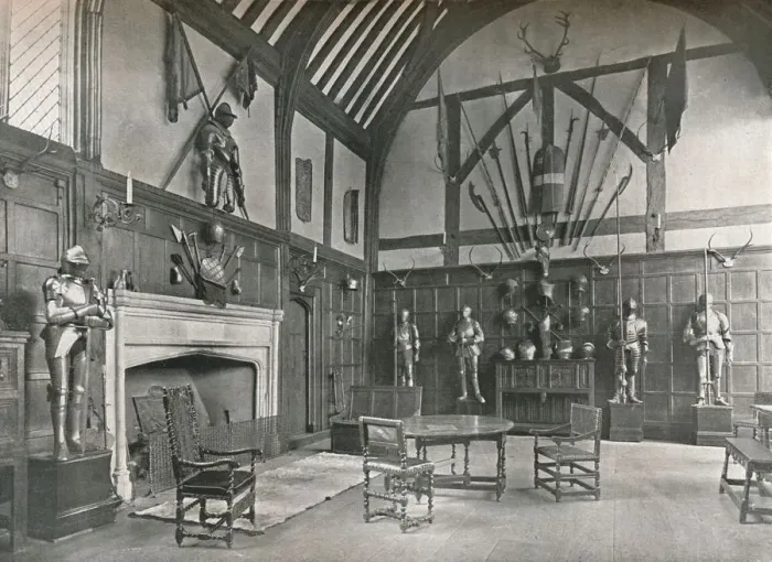 Framed Print : The Hall at Ockwells Manor, 1905 Framed Print : The Hall at Ockwells Manor, 1905
