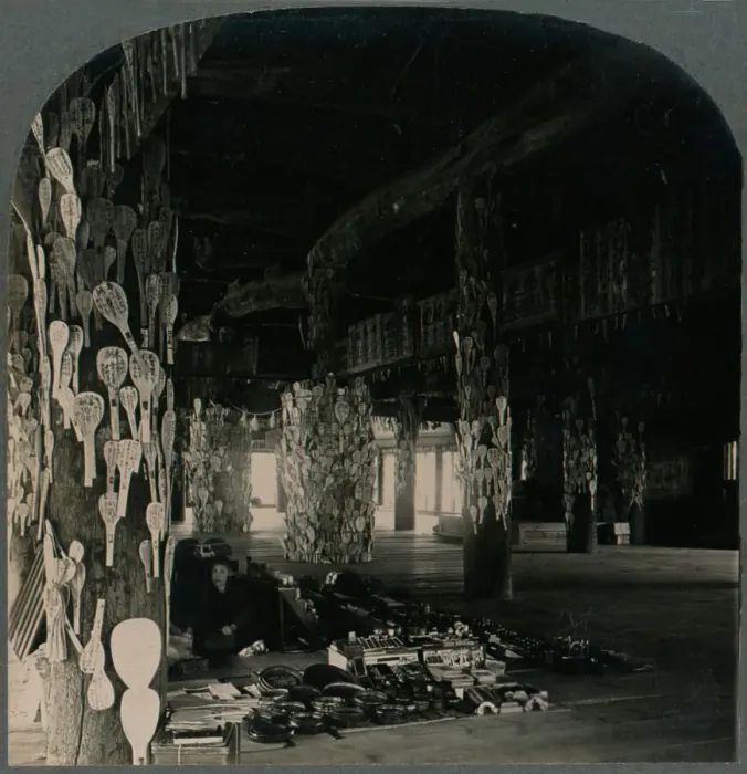 Framed Print : Hall of a Thousand Mats, whereJapanese Soldiers hang Lucky Spoons, Myajima, Japan, 1905 Framed Print : Hall of a Thousand Mats, whereJapanese Soldiers hang Lucky Spoons, Myajima, Japan, 1905