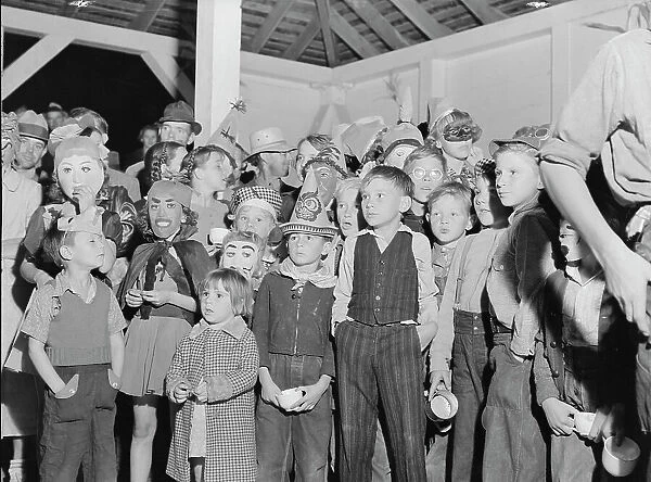 Halloween party at Shafter migrant camp, California, 1938. Creator: Dorothea Lange