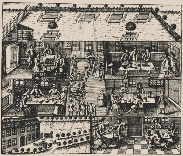 Framed Print : Halls of Lust at the Brandvorwerk in the suburb of Leipzig, 1746 Framed Print : Halls of Lust at the Brandvorwerk in the suburb of Leipzig, 1746