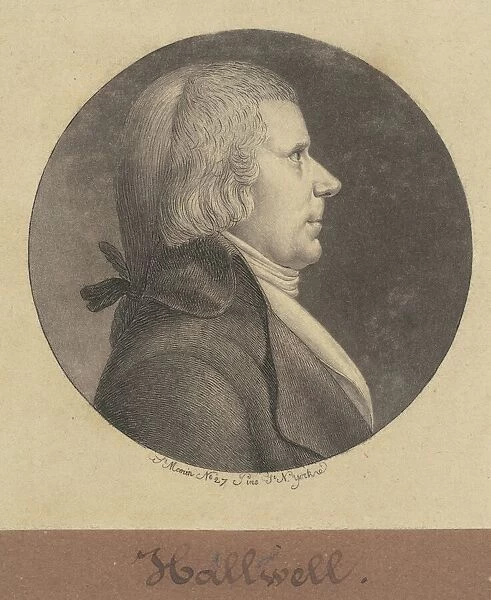 Hallwell, 1796-1797. Creator: Charles Balthazar Julien Fevret de Saint-Memin