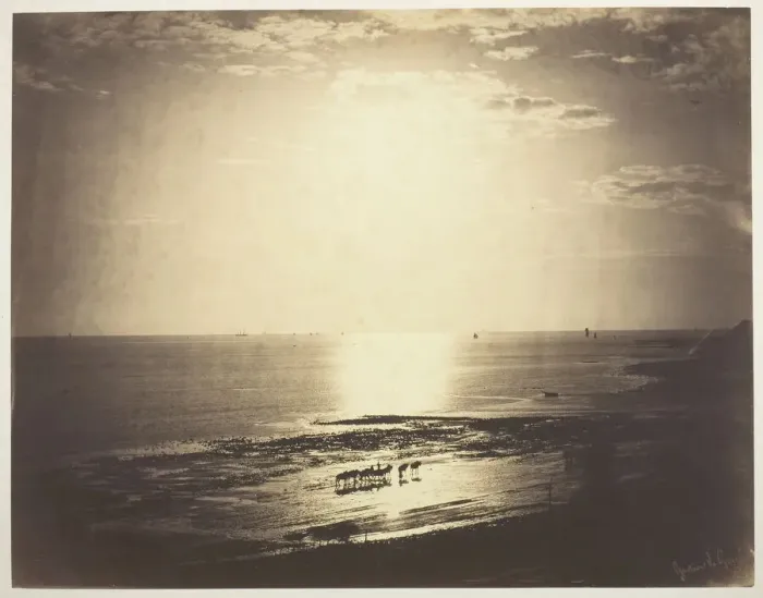 Framed Print : The Haloed Sun, 1856. Creator: Gustave Le Gray Framed Print : The Haloed Sun, 1856. Creator: Gustave Le Gray