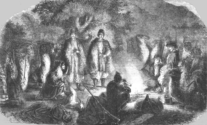 Framed Print : Halt of Armenian Merchants, 1854. Creator: Unknown Framed Print : Halt of Armenian Merchants, 1854. Creator: Unknown