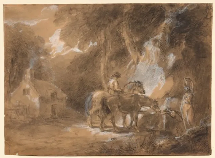 Framed Print : The Halt at the Spring. Creator: Thomas Barker (British, 1769-1847), attributed to Framed Print : The Halt at the Spring. Creator: Thomas Barker (British, 1769-1847), attributed to