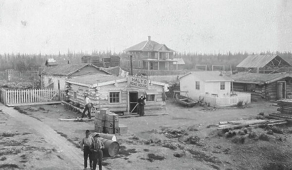 Haly's Roadhouse - Jim Haly in foreground, between c1900 and 1916. Creator: Unknown