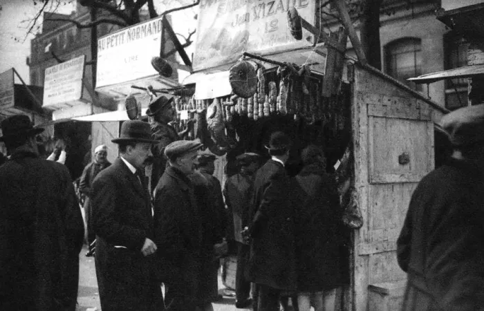 Framed Print : Ham Fair on the Boulevard Richard Lenoir, Paris, 1931. Artist: Ernest Flammarion Framed Print : Ham Fair on the Boulevard Richard Lenoir, Paris, 1931. Artist: Ernest Flammarion