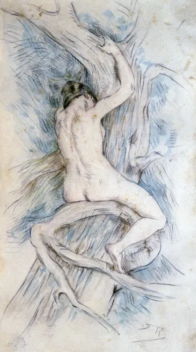 Framed Print : Hamadryade, c1850-1898. Artist: Felicien Joseph Victor Rops