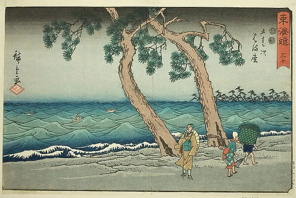 Hamamatsu—No. 30, from the series 'Fifty-three Stations of the Tokaido (Tokaido... c. 1847 / 52. Creator: Ando Hiroshige. Hamamatsu—No. 30, from the series 'Fifty-three Stations of the Tokaido (Tokaido... c. 1847 / 52)