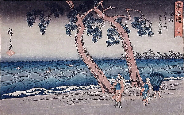 Hamamatsu, from the series Fifty-three Stations of the Tokaido (Marusei... between c1847 and c1852. Creator: Ando Hiroshige)