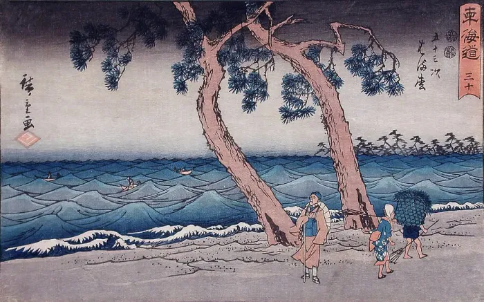 Framed Print : Hamamatsu, from the series Fifty-three Stations of the Tokaido (Marusei... between c1847 and c1852. Creator: Ando Hiroshige) Framed Print : Hamamatsu, from the series Fifty-three Stations of the Tokaido (Marusei... between c1847 and c1852. Creator: Ando Hiroshige)
