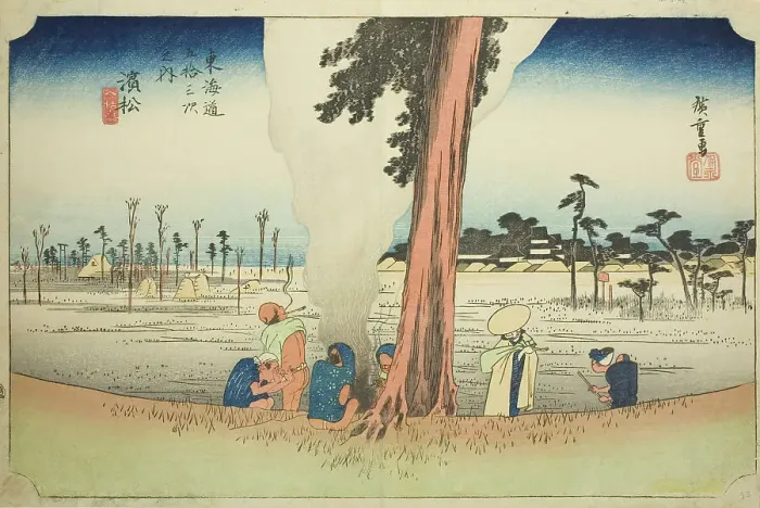 Framed Print : Hamamatsu: Winter Scene (Hamamatsu, fuyugare no zu), from the series Fifty-three... c. 1833 / 34. Creator: Ando Hiroshige. Hamamatsu: Winter Scene (Hamamatsu, fuyugare no zu), from the series Fifty-three... c. 1833 / 34. Creator: Ando Hiroshige Framed Print : Hamamatsu: Winter Scene (Hamamatsu, fuyugare no zu), from the series Fifty-three... c. 1833 / 34. Creator: Ando Hiroshige. Hamamatsu: Winter Scene (Hamamatsu, fuyugare no zu), from the series Fifty-three... c. 1833 / 34. Creator: Ando Hiroshige