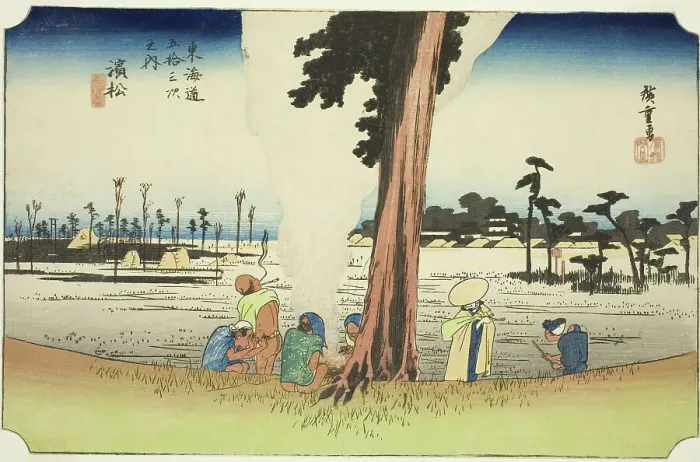 Framed Print : Hamamatsu: Winter Scene (Hamamatsu, fuyugare no zu), from the series Fifty-three... c. 1833 / 34. Creator: Ando Hiroshige. Hamamatsu: Winter Scene (Hamamatsu, fuyugare no zu), from the series Fifty-three... c. 1833 / 34. Creator: Ando Hiroshige Framed Print : Hamamatsu: Winter Scene (Hamamatsu, fuyugare no zu), from the series Fifty-three... c. 1833 / 34. Creator: Ando Hiroshige. Hamamatsu: Winter Scene (Hamamatsu, fuyugare no zu), from the series Fifty-three... c. 1833 / 34. Creator: Ando Hiroshige