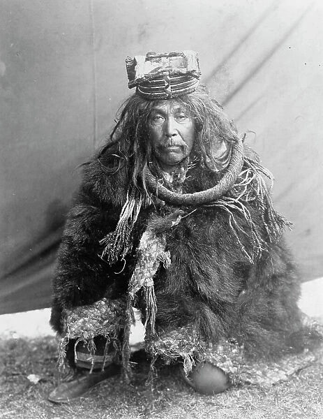 A Hamatsa costume-Nakoaktok, c1910. Creator: Edward Sheriff Curtis