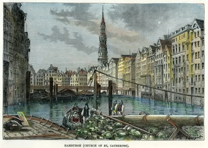Framed Print : Hamburg, Germany, c1880 Framed Print : Hamburg, Germany, c1880