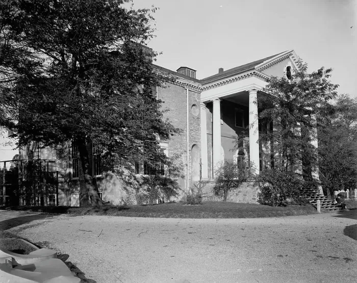 Framed Print : Hamilton Mansion, Woodlands Cemetery, Philadelphia, Pa. c1900. Creator: Unknown Framed Print : Hamilton Mansion, Woodlands Cemetery, Philadelphia, Pa. c1900. Creator: Unknown
