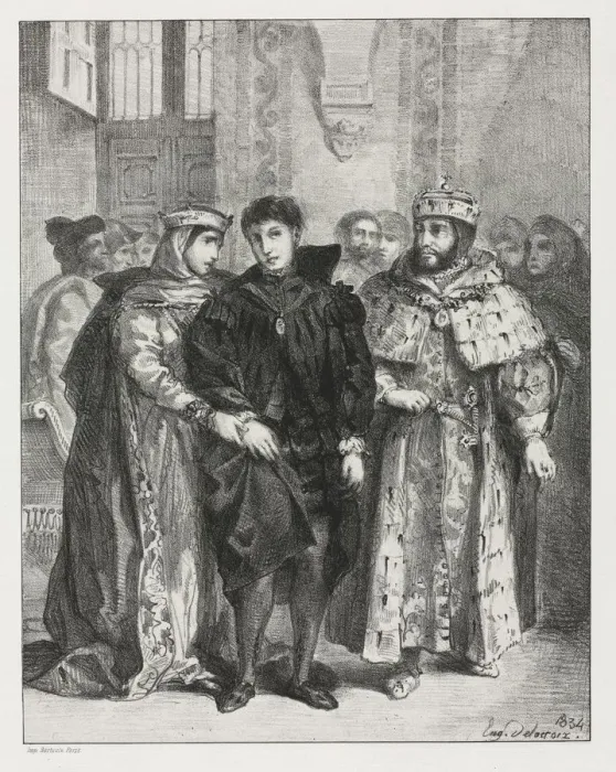Framed Print : Hamlet, 1834. Creator: Eugene Delacroix (French, 1798-1863) Framed Print : Hamlet, 1834. Creator: Eugene Delacroix (French, 1798-1863)