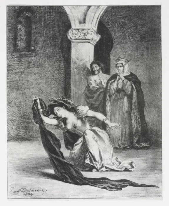 Framed Print : Hamlet: The Chant of Ophelia, 1834. Creator: Eugene Delacroix (French, 1798-1863) Framed Print : Hamlet: The Chant of Ophelia, 1834. Creator: Eugene Delacroix (French, 1798-1863)
