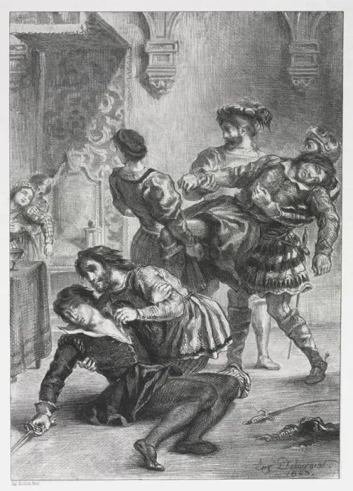 Framed Print : Hamlet: The Death of Hamlet, 1843. Creator: Eugene Delacroix (French, 1798-1863) Framed Print : Hamlet: The Death of Hamlet, 1843. Creator: Eugene Delacroix (French, 1798-1863)