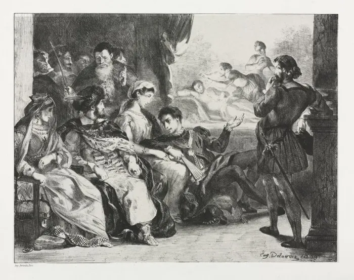 Framed Print : Hamlet: Hamlet Commands the Actors to do a Scene from the Poisoning of his Father, 1834