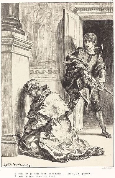 Hamlet is Tempted to Kill the King (Act III, Scene III), 1834  /  1843