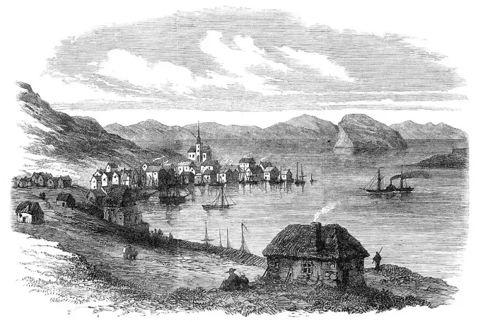 Framed Print : Hammerfest, in Norway, lately visited by Prince Alfred, 1864. Creator: Unknown Framed Print : Hammerfest, in Norway, lately visited by Prince Alfred, 1864. Creator: Unknown