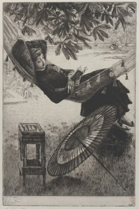 Framed Print : The Hammock, 1880. Creator: James Tissot Framed Print : The Hammock, 1880. Creator: James Tissot