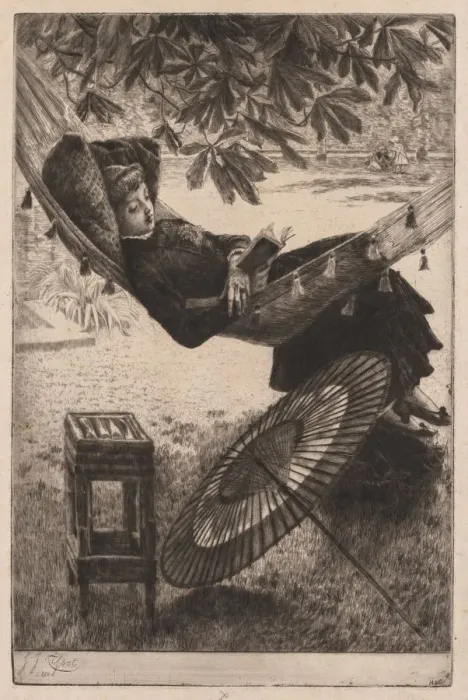 Framed Print : The Hammock, 1880. Creator: James Tissot (French, 1836-1902) Framed Print : The Hammock, 1880. Creator: James Tissot (French, 1836-1902)