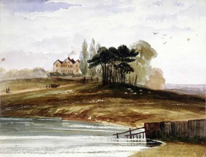 Framed Print : Hampstead Heath, Hampstead, London, 1836. Artist: Edmund Marks Framed Print : Hampstead Heath, Hampstead, London, 1836. Artist: Edmund Marks