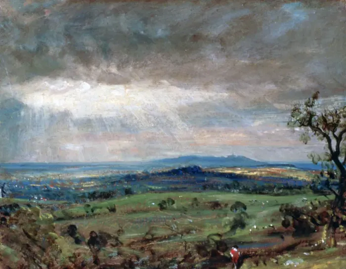 Framed Print : Hampstead Heath with Harrow in the Distance, c1821. Artist: John Constable Framed Print : Hampstead Heath with Harrow in the Distance, c1821. Artist: John Constable