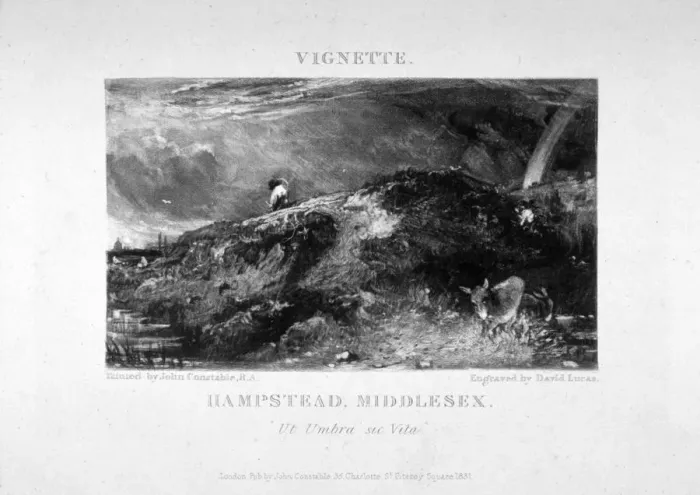 Framed Print : Hampstead, Middlesex, 1831. Artist: David Lucas Framed Print : Hampstead, Middlesex, 1831. Artist: David Lucas