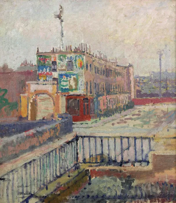 Framed Print : Hampstead Road, Camden Town, 1910. Creator: Spencer Gore Framed Print : Hampstead Road, Camden Town, 1910. Creator: Spencer Gore