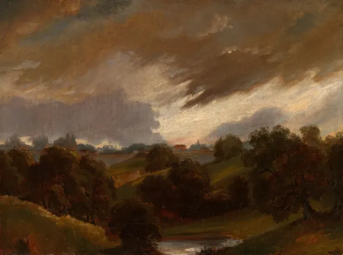 Framed Print : Hampstead, Stormy Sky, 1814. Creator: Unknown Framed Print : Hampstead, Stormy Sky, 1814. Creator: Unknown
