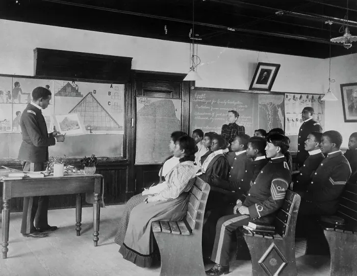 Framed Print : Hampton Institute, Hampton, Va. 1899 - male and female African American and Indian... 1899 or 1900 Creator: Frances Benjamin Johnston Framed Print : Hampton Institute, Hampton, Va. 1899 - male and female African American and Indian... 1899 or 1900 Creator: Frances Benjamin Johnston