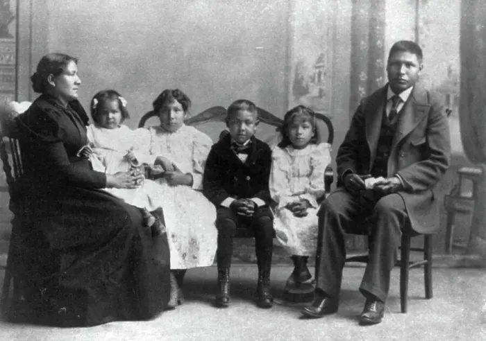 Framed Print : Hampton Institute, Hampton, Va. - children of Indian students educated at Hampton... 1899 or 1900. Creator: Frances Benjamin Johnston
