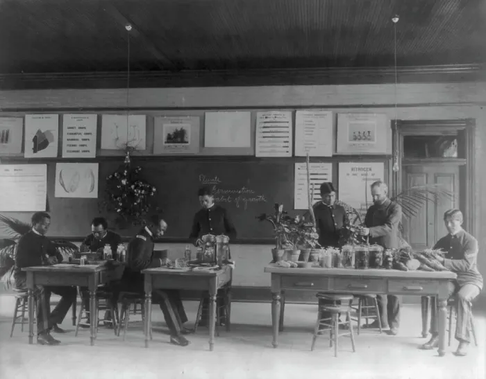 Framed Print : Hampton Institute, Va. - Plant study lab, 1899 or 1900. Creator: Frances Benjamin Johnston Framed Print : Hampton Institute, Va. - Plant study lab, 1899 or 1900. Creator: Frances Benjamin Johnston