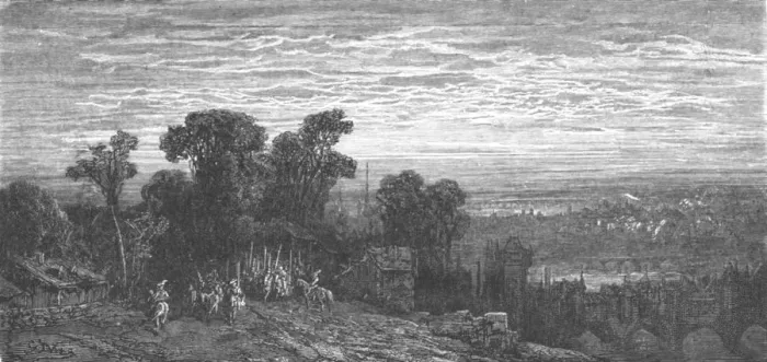 Framed Print : Hamstead Heath in the Olden Time, 1872. Creator: Gustave Doré Framed Print : Hamstead Heath in the Olden Time, 1872. Creator: Gustave Doré