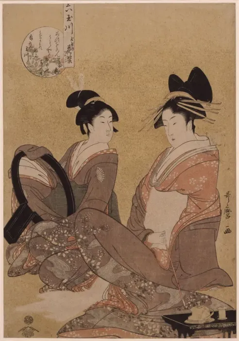 Framed Print : Hanamurasaki of the Tamaya, 1793. Artist: Utamaro, Kitagawa (1753-1806) Framed Print : Hanamurasaki of the Tamaya, 1793. Artist: Utamaro, Kitagawa (1753-1806)