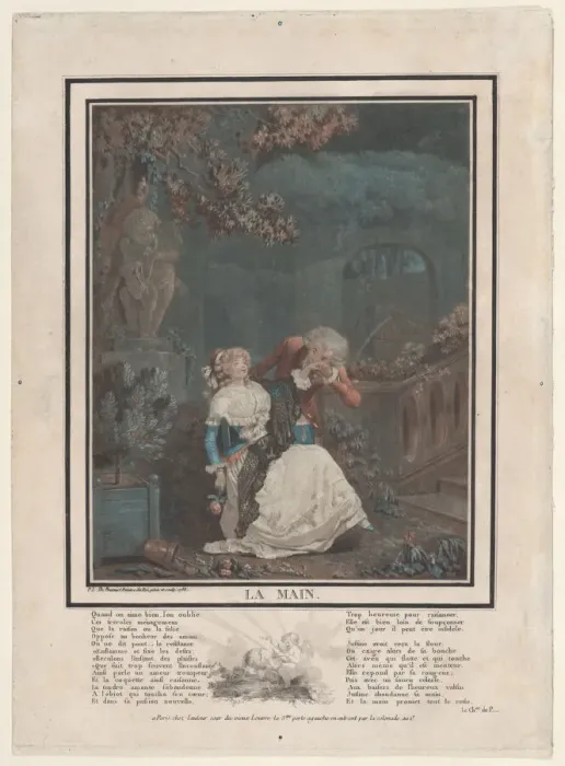 Framed Print : The Hand, 1788. Creator: Philibert Louis Debucourt Framed Print : The Hand, 1788. Creator: Philibert Louis Debucourt