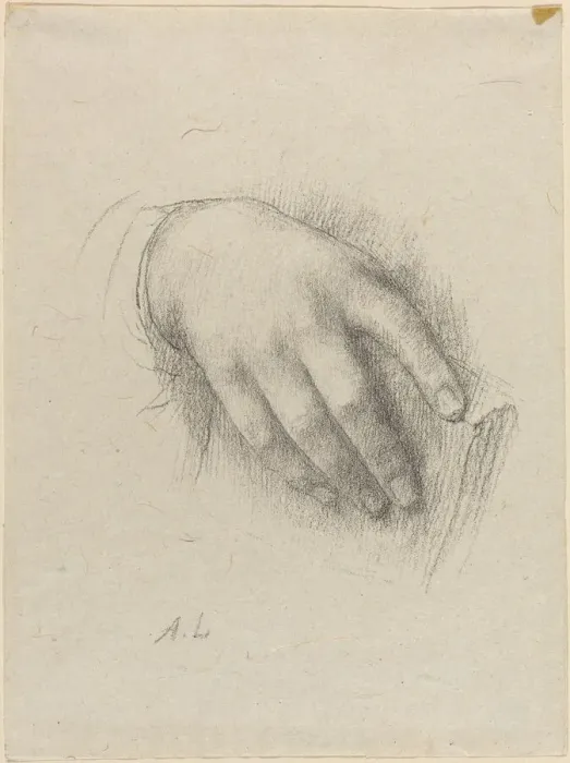 Framed Print : The Hand of the Artists Daughter. Creator: Alphonse Legros Framed Print : The Hand of the Artists Daughter. Creator: Alphonse Legros