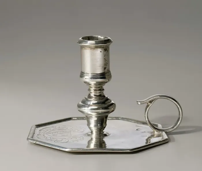 Framed Print : Hand Or Chamber Candlestick, 1693 / 94. Creator: Joseph Ward Framed Print : Hand Or Chamber Candlestick, 1693 / 94. Creator: Joseph Ward