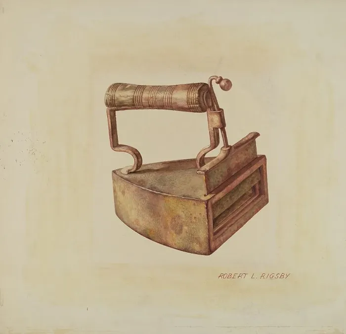 Framed Print : Hand Iron, c. 1938. Creator: Robert Rigsby Framed Print : Hand Iron, c. 1938. Creator: Robert Rigsby