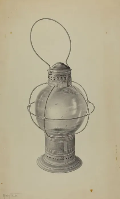 Framed Print : Hand Lantern, c. 1938. Creator: Amelia Tuccio Framed Print : Hand Lantern, c. 1938. Creator: Amelia Tuccio