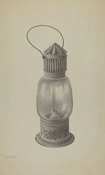 Hand Lantern, c. 1938. Creator: Amelia Tuccio