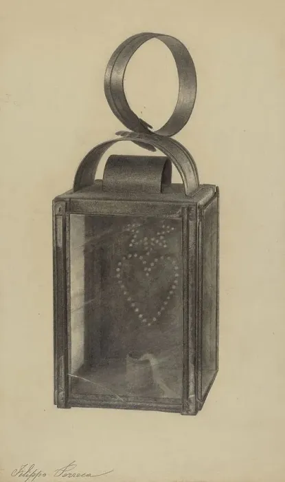 Framed Print : Hand Lantern, c. 1938. Creator: Filippo Porreca Framed Print : Hand Lantern, c. 1938. Creator: Filippo Porreca