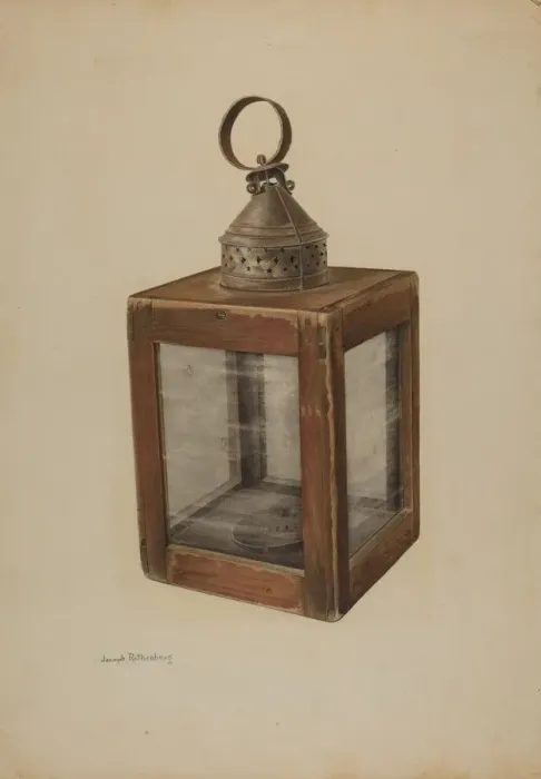 Framed Print : Hand Lantern, c. 1938. Creator: Joseph Rothenberg