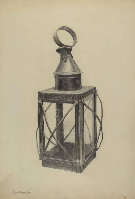 Framed Print : Hand Lantern, c. 1938. Creator: Lazar Rubinstein Framed Print : Hand Lantern, c. 1938. Creator: Lazar Rubinstein